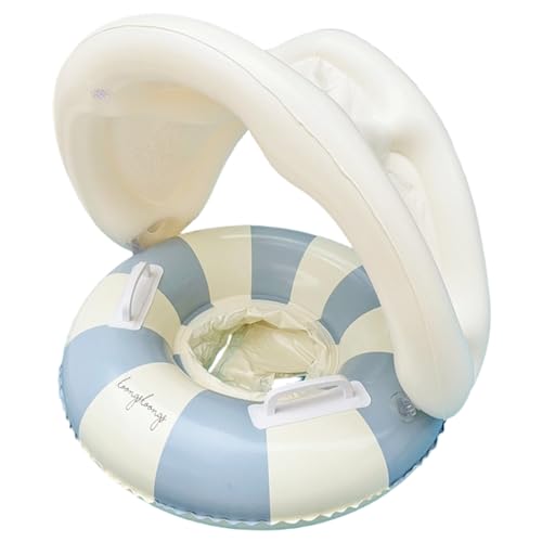 Yeory Baby Float mit Baldachin, aufblasbar, weich bequem Dicker, sicheres Babyschwimmen mit abnehmbarem Baldachin und Griff für Mädchen Jungen 0-4 Jahre, blau, blau Yeory Baby Float mit Baldachin, aufblasbar, weich bequem Dicker, sicheres Babyschwimmen mit abnehmbarem Baldachin und Griff für Mädchen Jungen 0-4 Jahre, blau, blau von Yeory