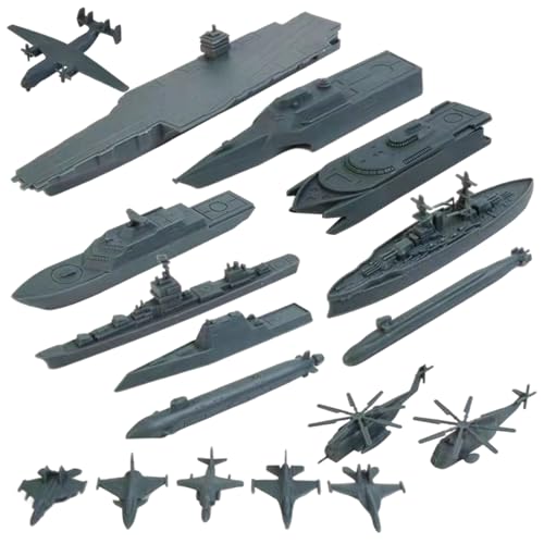 Yeory Battleship Toy 17pcs/Set Realistic Proportional Toy Battleship Set umfasst Schiffe und Flugzeuge Bildungs- und Feinmotorische Geschenke für Kinder, Gray Yeory Battleship Toy 17pcs/Set Realistic Proportional Toy Battleship Set umfasst Schiffe und Flugzeuge Bildungs- und Feinmotorische Geschenke für Kinder, Gray von Yeory
