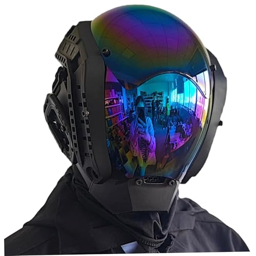Yeory Coole Masken Punk Futuristic Cosplay Helm Mechanical Sci-Fi Gear Halloween Mask für Cosplay-Party-Musikfestival, futuristische Maske Yeory Coole Masken Punk Futuristic Cosplay Helm Mechanical Sci-Fi Gear Halloween Mask für Cosplay-Party-Musikfestival, futuristische Maske von Yeory