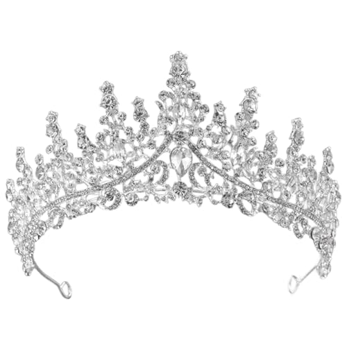 Yeory Diademkronen für Damen, Strass-Silberkrone, Metall-Prinzessinnenkronen-Stirnband, Diademe für Damen Yeory Diademkronen für Damen, Strass-Silberkrone, Metall-Prinzessinnenkronen-Stirnband, Diademe für Damen von Yeory