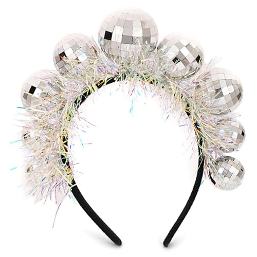 Yeory Disco Stirnband, 70er Jahre Vintage Disco Ball Stirnband, Bling und glänzendes Plastik Kopfstück Disco -Outfit Frau für Geburtstagsfeier, Neujahrdekorationen, Disco -Outfit Frau Yeory Disco Stirnband, 70er Jahre Vintage Disco Ball Stirnband, Bling und glänzendes Plastik Kopfstück Disco -Outfit Frau für Geburtstagsfeier, Neujahrdekorationen, Disco -Outfit Frau von Yeory