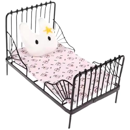 Yeory Dollhouse -Bett 1:12 Maßnahmen realistisches Metallpuppenbett mit Matratze und niedliche Kissen dekorative Puppenhausmöbel für DIY -Einstellungen, Stil 2, Möbel Yeory Dollhouse -Bett 1:12 Maßnahmen realistisches Metallpuppenbett mit Matratze und niedliche Kissen dekorative Puppenhausmöbel für DIY -Einstellungen, Stil 2, Möbel von Yeory