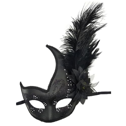 Yeory Federierte Maskerade -Maske, elegante schwarze, leichte, gemütliche Cosplay -Maskerade -Kleidermaske kostenlose Größe für Frauen Party Kostüm Ball, Kleid Yeory Federierte Maskerade -Maske, elegante schwarze, leichte, gemütliche Cosplay -Maskerade -Kleidermaske kostenlose Größe für Frauen Party Kostüm Ball, Kleid von Yeory