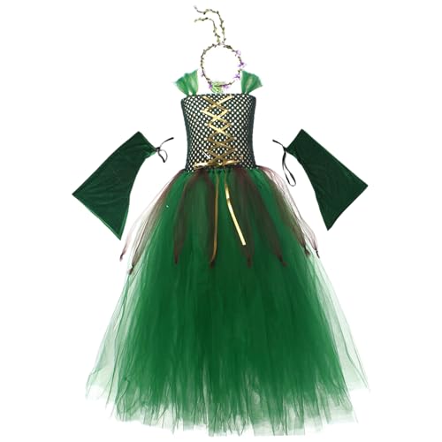 Yeory Feenkostüm für Mädchen, elegante mysteriöse modische grüne Halloween -Kostüme, langes Feen -Cosplay -Abendkleid, L, Kostüm für Mädchen Yeory Feenkostüm für Mädchen, elegante mysteriöse modische grüne Halloween -Kostüme, langes Feen -Cosplay -Abendkleid, L, Kostüm für Mädchen von Yeory