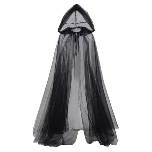 Yeory Frauen Halloween Kostüme, Erwachsene in voller Länge Schiere Umhang mit übergroßer Hood Halloween Ghost Cosplay Kostüm Umhang, purer von Yeory