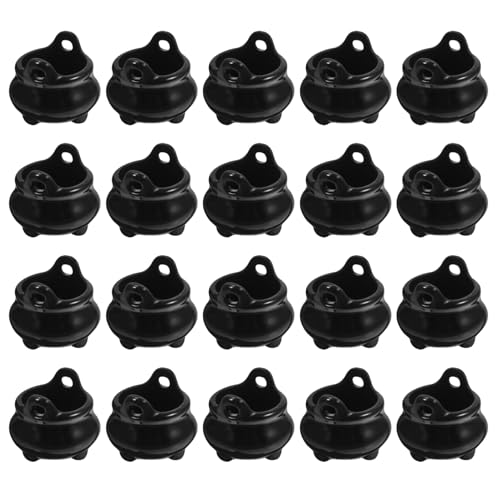 Yeory Halloween Mini Cauldron 20pcs 0, 8 x 0, 7 Plastik Schwarzer Hexen Kessel mit Loch für Halloween Dollhouse Miniaturen, Partybevorzugungen, Plastik Yeory Halloween Mini Cauldron 20pcs 0, 8 x 0, 7 Plastik Schwarzer Hexen Kessel mit Loch für Halloween Dollhouse Miniaturen, Partybevorzugungen, Plastik von Yeory