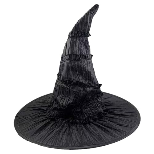 Yeory Hexenhut 15.8x11.8 Ruched Wizard Hut Black Cap Witch Kostüm für Halloween Party Maskerade Cosplay, Kostüm Yeory Hexenhut 15.8x11.8 Ruched Wizard Hut Black Cap Witch Kostüm für Halloween Party Maskerade Cosplay, Kostüm von Yeory