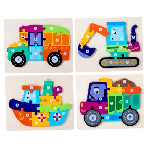 Yeory Hölzerne Kleinkind -Rätsel, 4pcs/festgelegte Holzrätsel, 3D -Transport -Bildungsblöcke, Kinderspielzeug, Fahrzeugform Montessori Spielzeug Yeory Hölzerne Kleinkind -Rätsel, 4pcs/festgelegte Holzrätsel, 3D -Transport -Bildungsblöcke, Kinderspielzeug, Fahrzeugform Montessori Spielzeug von Yeory