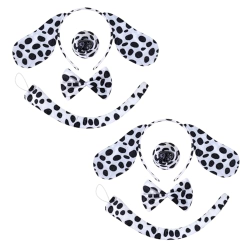 Yeory Hundekostüm für Kinder, 2er-Set Welpenkostüm-Set, Cartoon-Kinder-Hundekostüm mit Stirnband, Fliege und Schwanz Yeory Hundekostüm für Kinder, 2er-Set Welpenkostüm-Set, Cartoon-Kinder-Hundekostüm mit Stirnband, Fliege und Schwanz von Yeory