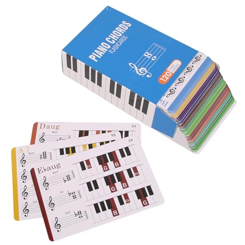 Yeory Klavierakkorde-Diagramm, Klavierakkorde-Diagramm und 120 Blatt Klavier-Lernkarten, Lernkarten in Geschenkbox Yeory Klavierakkorde-Diagramm, Klavierakkorde-Diagramm und 120 Blatt Klavier-Lernkarten, Lernkarten in Geschenkbox von Yeory