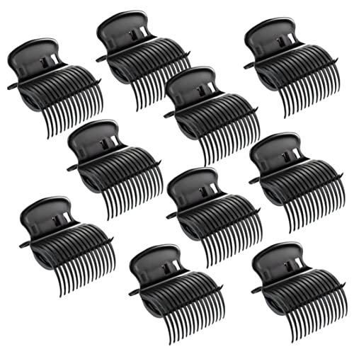 Yeory Lockenwickler-Clips, 10 Stück Heißwickler-Clips, Lockenwickler-Klauenclips, Ersatz- für Frauen, Schwarz von Yeory