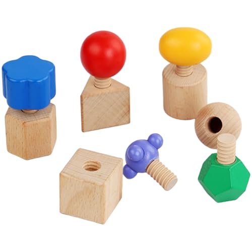 Yeory Montessori -Spielzeug, Holznuss und Bolzen Stapelspielzeug, Bildungsfarbe und Form Sortierer für Jungen Mädchen 3+ Geschenke, Farbsortier für Kleinkinder Yeory Montessori -Spielzeug, Holznuss und Bolzen Stapelspielzeug, Bildungsfarbe und Form Sortierer für Jungen Mädchen 3+ Geschenke, Farbsortier für Kleinkinder von Yeory