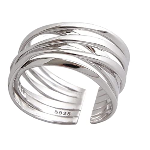 Yeory Offener Ring, Ringe für Frauen, einfache Stapelringe 925 Sterlingsilber, Fingerring, Set für Frauen Yeory Offener Ring, Ringe für Frauen, einfache Stapelringe 925 Sterlingsilber, Fingerring, Set für Frauen von Yeory