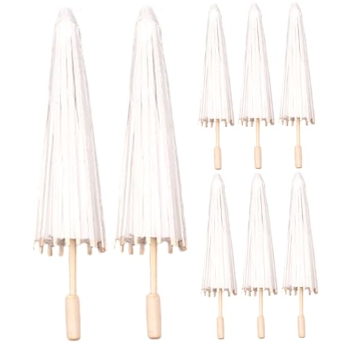 Yeory Papierschirme, 8pcs Chinese White Paper Dach 16 Zoll DIY kleine Malerei Dekoratives Öl Parasol für Hochzeit, chinesischer Regenschirm Yeory Papierschirme, 8pcs Chinese White Paper Dach 16 Zoll DIY kleine Malerei Dekoratives Öl Parasol für Hochzeit, chinesischer Regenschirm von Yeory