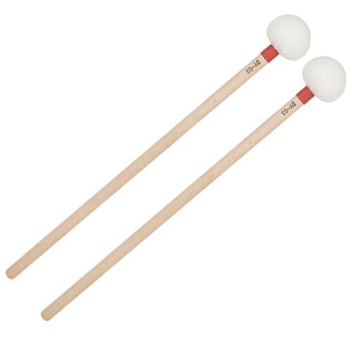 Yeory Paukenschlägel, 2 Stück Trommelschlägel, 15 Zoll Trommelschlägel mit Filzkopf & langem Stiel, Mehrzweck-Filzschlägel von Yeory