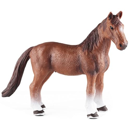Yeory Pferdefiguren, 6x2x4 Zoll stehende Pferdestatue, realistische Pferdespielzeug, lang anhaltende Plastikpferd, pädagogische dekorative Tierfiguren für Zuhause, Schule, Büro, Pferdespielzeug von Yeory