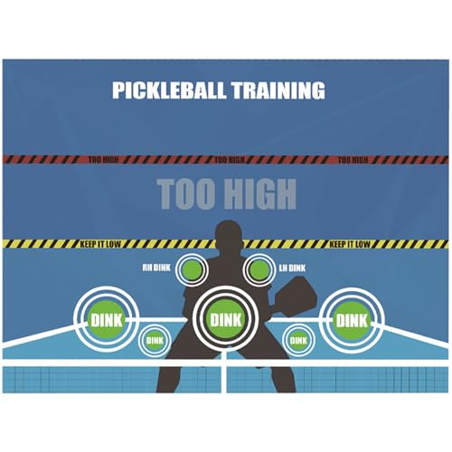 Yeory Pickleball-Trainingspad, Pickleball-Praxisbrett 47x35 Zoll, Selbstklebende Papierpraxismatte, Dink-Fähigkeiten und Trainingshilfsgeräte von Yeory