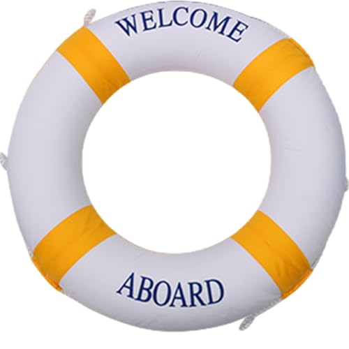 Yeory Pool schwimmt, Schwimmschaum Lebensdauer Ring mit Perimeter Seil, 20 Dia..Tragbarer Leichter Lebensring für Schwimmbad, See, Fluss, Meer, Gelb, schwimmt Erwachsener von Yeory