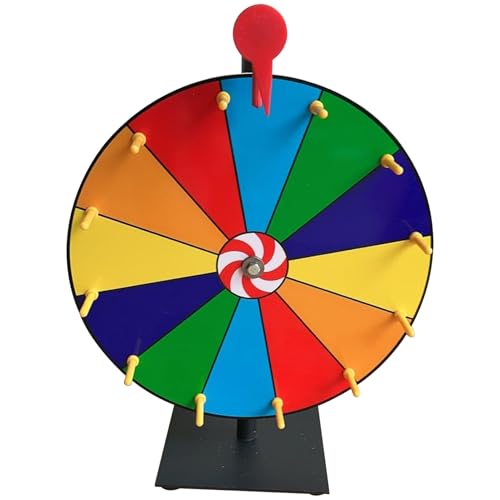 Yeory Preisträger 11.8 '' Tischblatt Spinnrad 12 Slots DIY Wheel Spinner mit Ständer, Roulette Rad Yeory Preisträger 11.8 '' Tischblatt Spinnrad 12 Slots DIY Wheel Spinner mit Ständer, Roulette Rad von Yeory