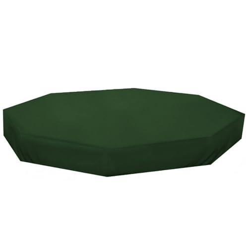 Yeory Sandkastenabdeckung wasserdichte sechseckige 84.3x78.4x9.1 Oxford -Stoff UV -Schutz staubdes Sandkastenabdeckung für Garten im Freien, grün, wasserdicht von Yeory