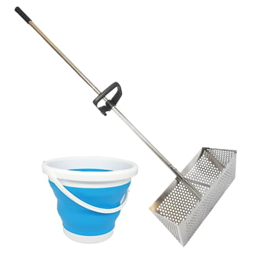 Yeory Sandsifter, Abnehmbarer Edelstahl -Sandfloh mit faltbarem Eimer, tragbarer Strandsifter für den Außenbereich, Rechen Yeory Sandsifter, Abnehmbarer Edelstahl -Sandfloh mit faltbarem Eimer, tragbarer Strandsifter für den Außenbereich, Rechen von Yeory