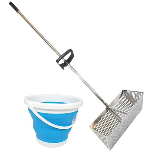 Yeory Sandsifter, Abnehmbarer Edelstahl -Sandfloh mit faltbarem Eimer, tragbarer Strandsifter für den Outdoor für den Strand Yeory Sandsifter, Abnehmbarer Edelstahl -Sandfloh mit faltbarem Eimer, tragbarer Strandsifter für den Outdoor für den Strand von Yeory