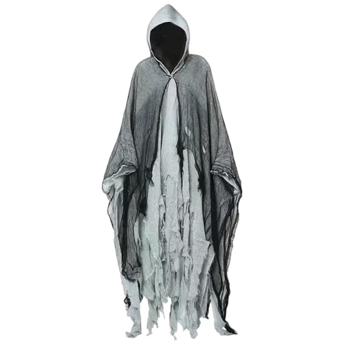 Yeory Sensenmannsabhang Horror Halloween Umhang mit Motorhaube gruselige Hexenkostüm Frauen Kapuzeum Cape für Erwachsene Cosplay -Requisiten, Kapuze Yeory Sensenmannsabhang Horror Halloween Umhang mit Motorhaube gruselige Hexenkostüm Frauen Kapuzeum Cape für Erwachsene Cosplay -Requisiten, Kapuze von Yeory