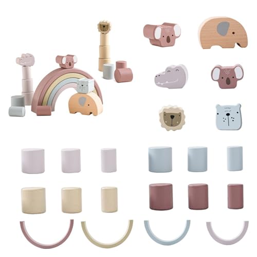 Yeory Stapelspielzeug, Holzbausteine, Montessori -Spielzeug für Babys, Holzblöcke Montessori Spielzeug, Tierstapelspielspielzeug Yeory Stapelspielzeug, Holzbausteine, Montessori -Spielzeug für Babys, Holzblöcke Montessori Spielzeug, Tierstapelspielspielzeug von Yeory