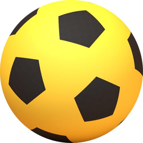 Yeory Stille Fußballkugel für Kinder Größe 5 PU Indoor Fußballkugel Kinder Fußball Leichter Kinder Fußball für Training, Innenfußballgelbgelbgelb gelb Yeory Stille Fußballkugel für Kinder Größe 5 PU Indoor Fußballkugel Kinder Fußball Leichter Kinder Fußball für Training, Innenfußballgelbgelbgelb gelb von Yeory