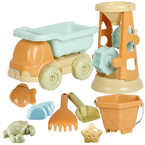 Yeory Strandspielzeug, 9PCS/Set Sandspielzeug, Plastiksand umfasst LKW, Formen, Eimer, Schaufeln, Reisestrand für Kleinkind Yeory Strandspielzeug, 9PCS/Set Sandspielzeug, Plastiksand umfasst LKW, Formen, Eimer, Schaufeln, Reisestrand für Kleinkind von Yeory