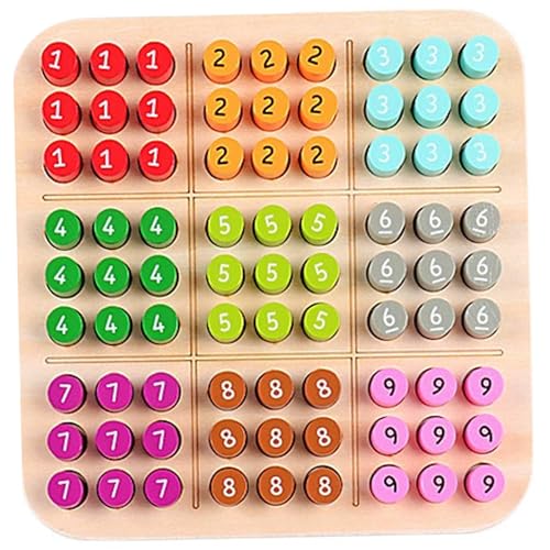 Yeory Sudoku-Puzzlebrett aus Holz, 5, 9 Zoll farbiges Sudoku-Brettspiel, Denksportaufgaben-Brettspiele, Holzpuzzles Yeory Sudoku-Puzzlebrett aus Holz, 5, 9 Zoll farbiges Sudoku-Brettspiel, Denksportaufgaben-Brettspiele, Holzpuzzles von Yeory
