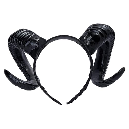 Yeory Teufelshörner Stirnband, gotische schwarze Ziegenhörner Haarband für Halloween -Kostüm -Cosplay -Foto -Requisiten, Cosplay Yeory Teufelshörner Stirnband, gotische schwarze Ziegenhörner Haarband für Halloween -Kostüm -Cosplay -Foto -Requisiten, Cosplay von Yeory