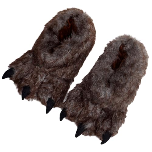 Yeory Tierschuhe, warme weiche, rutschfeste Pfotenschuhe, süße pelzige Füße Pfoten für Männer Halloween Party, EU 44-45, Pfote Yeory Tierschuhe, warme weiche, rutschfeste Pfotenschuhe, süße pelzige Füße Pfoten für Männer Halloween Party, EU 44-45, Pfote von Yeory