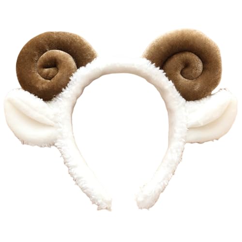 Yeory Tierstirnbänder, Plüschziegenhörnern Stirnband, Nicht -Slip -Tier -Ohren -Haarband, elastisches Ziegenkostüm für Valentinstags -Cosplay, Hörner, Hörner Yeory Tierstirnbänder, Plüschziegenhörnern Stirnband, Nicht -Slip -Tier -Ohren -Haarband, elastisches Ziegenkostüm für Valentinstags -Cosplay, Hörner, Hörner von Yeory