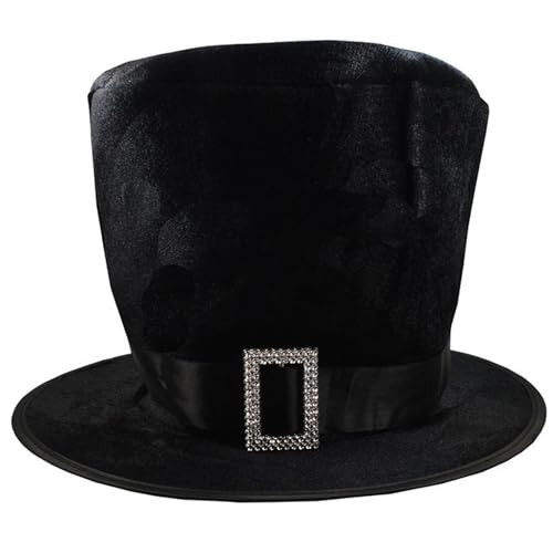 Yeory Top -Hüte für Männer 7, 5 Zoll hohe schwarze Top -Hut -Größe Zauberer Kostüm -Accessoire für formelle Showman Party Halloween Kostüm, Hüte für Männer von Yeory