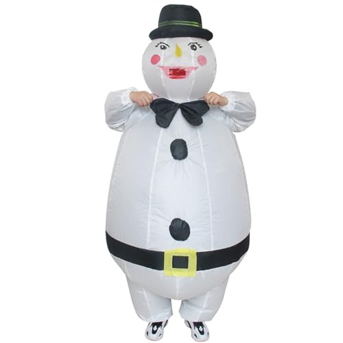 Yeory Weihnachten Schlauchboote Gentleman Schneemann Kostüm mit Hut und Fliege lustiger aufblasbarer Schneemann Weihnachtskostüm für Home Shop Office School Party, aufblasbar Yeory Weihnachten Schlauchboote Gentleman Schneemann Kostüm mit Hut und Fliege lustiger aufblasbarer Schneemann Weihnachtskostüm für Home Shop Office School Party, aufblasbar von Yeory