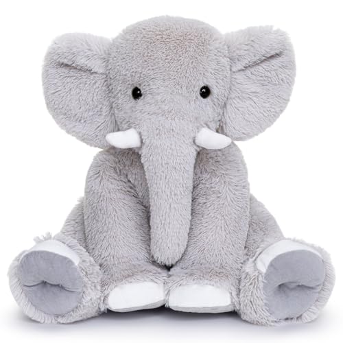 Yeqivo Elefant gefülltes Tier Plüschtier Geschenk für Kind Freundin gefüllte Elefant für Weihnachten Valentinstag Geburtstag Hochzeitsfeier Elephant（Grau,50CM） von Yeqivo