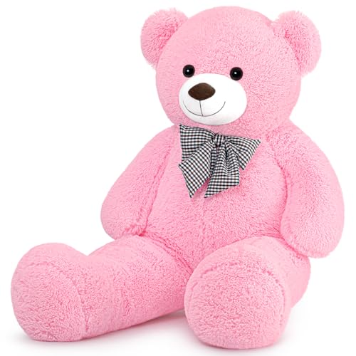 Yeqivo Groß Teddybär Kuschelbär XXL riesen Teddy Bear Plüschbär Kuscheltier 120CM Big Teddybear (Rosa) von Yeqivo
