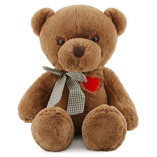 Yeqivo Kleiner Teddybär Netter Teddybär Gefüllte Tiere Teddybär Plüsch Spielzeug für Mädchen Freundin, Teddybär Puppe Geschenke für Valentinstag Weihnachten (Braun, 50cm/19.7inch) von Yeqivo