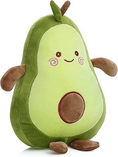 Yeqivo Niedliches Avocado Plüschtier mit Avocado gefülltes Kissen Geschenk für Mädchen Jungen Freunde (Green,40CM) von Yeqivo