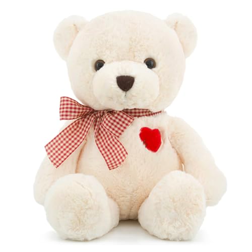 Yeqivo Small Teddy Bear Cute Teddy Bear Stuffed Animals, Teddy Bear Plush Toy for Girls Girlfriend, Teddy Bear Doll Gifts for Valentines Day Chrismas (Weiß, 50cm/19.7inch) von Yeqivo
