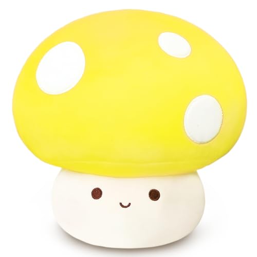 Yeqivo Stofftiere Pilze Plüsch Süße Plüschtier Hautfreundlich Pilze Kuscheltier Seitenschläferkissen Kawaii Plush Deko Wurfkissen Mushroom （23CM,Gleb） von Yeqivo