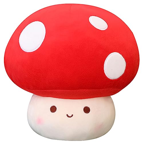 Yeqivo Stofftiere Pilze Plüsch Süße Plüschtier Hautfreundlich Pilze Kuscheltier Seitenschläferkissen Kawaii Plush Deko Wurfkissen Mushroom （60CM,Rot） von Yeqivo