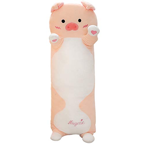 Yeqivo Kuscheltier Kawaii Schwein Plüschkissen Stofftiere Langes Rosa Schwein Plüschkissen niedliches Pig Plüsch Tier Körperkissen Kinder Plüschtier (Rosa Schwein,70CM) von Yeqivo