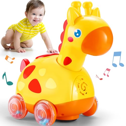Yerloa Musical Giraffe Baby Crawling Toys for 6-12 Months, Infant Light up Music Toy Tummy Time Development Learning Toys for 7 8 9 10 11 12-18 Month Toddle Birthday Gift for 1 2 Year Old Girls Boys von Yerloa