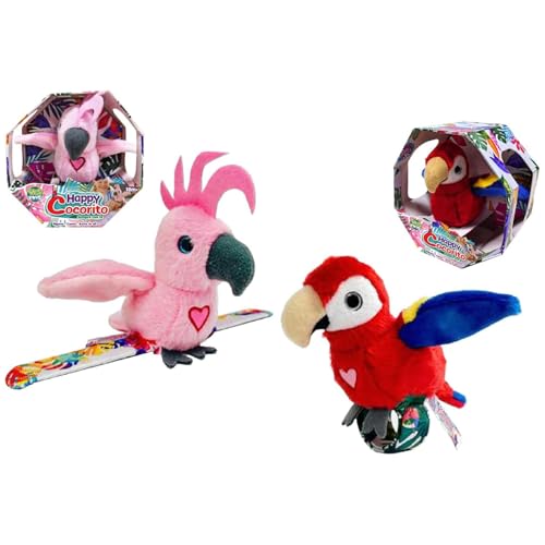 YesToys Happy Cocorito Rot oder Rosa - Interaktives sprechendes Plüschtier mit beweglichen Geräuschen, Liedern und Flügeln - Plüschpapagei mit Schnapparmband für Kinder 3+ YesToys Happy Cocorito Rot oder Rosa - Interaktives sprechendes Plüschtier mit beweglichen Geräuschen, Liedern und Flügeln - Plüschpapagei mit Schnapparmband für Kinder 3+ von YesToys