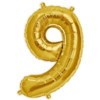Folienballon Zahl 9, 41cm, auch in Kombination für 2stell. Geburtstage Folienballon Zahl 9, 41cm, auch in Kombination für 2stell. Geburtstage von Yesbox GmbH