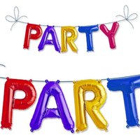 Mini Folieballon-Set PARTY als bunte Buchstabenballons mit Band Mini Folieballon-Set PARTY als bunte Buchstabenballons mit Band von Yesbox GmbH