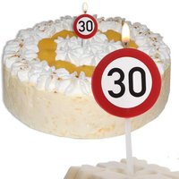 Mini Kerze Zahl 30, Geburtstagskerze als Straßenschild für Tortendeko 2cm Mini Kerze Zahl 30, Geburtstagskerze als Straßenschild für Tortendeko 2cm von Yesbox GmbH