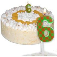 Mini-Kerze Zahl 6, Zahlenkerze für 6. oder 60. Geburtstag, 1 Stück, 2,5 cm Mini-Kerze Zahl 6, Zahlenkerze für 6. oder 60. Geburtstag, 1 Stück, 2,5 cm von Yesbox GmbH